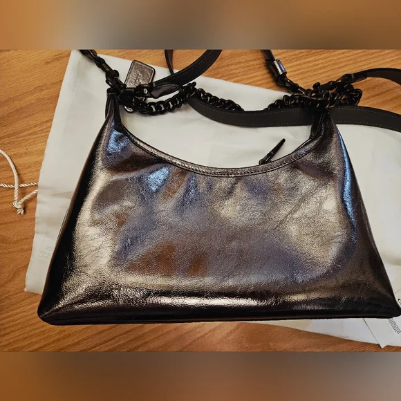 Coach Juliet Metallic Silver Bag - Picture 12 of 16